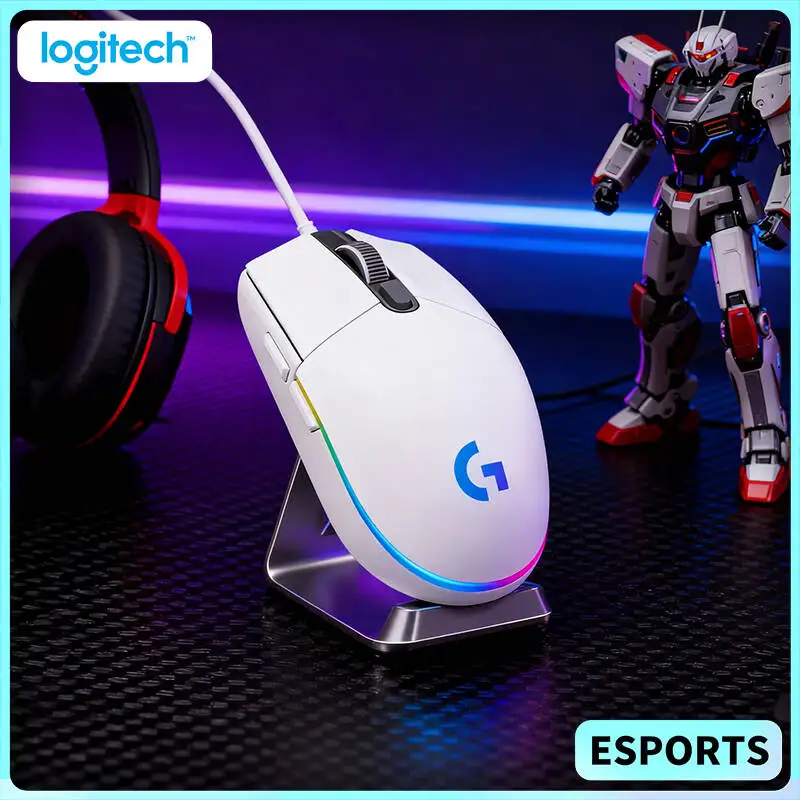 Logitech G102 Prodigy Gaming Mouse, 8x Faster Than Standard Mice, HERO Sensor, RGB Lighting, 6 Keys for Marathon Sessions