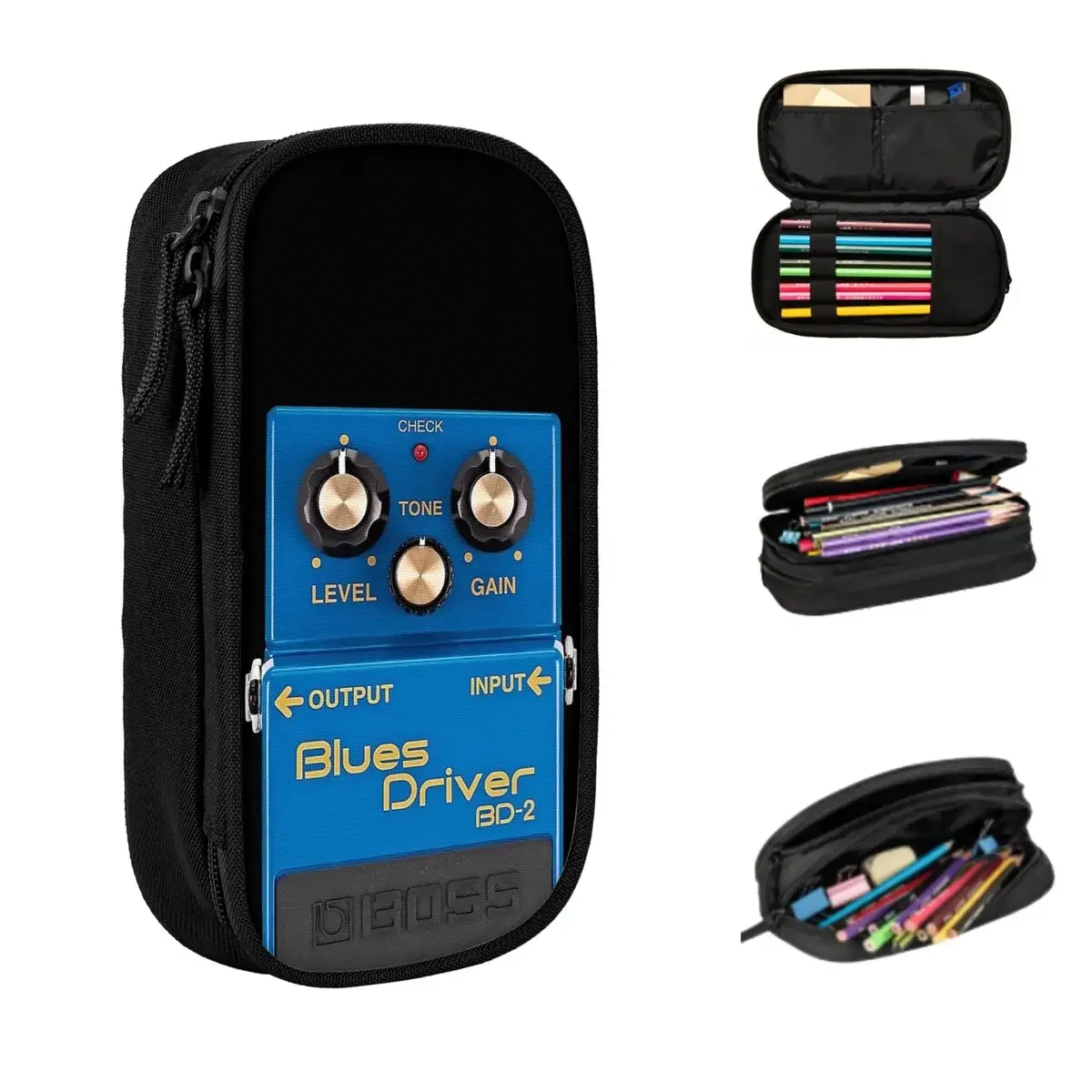 Blues Driver BD-2 Overdrive Bluesbreaker Guitar Pedal Dirty Pencil Cases Pen Bags Pen Box Pencil Pouch For Boys Girls