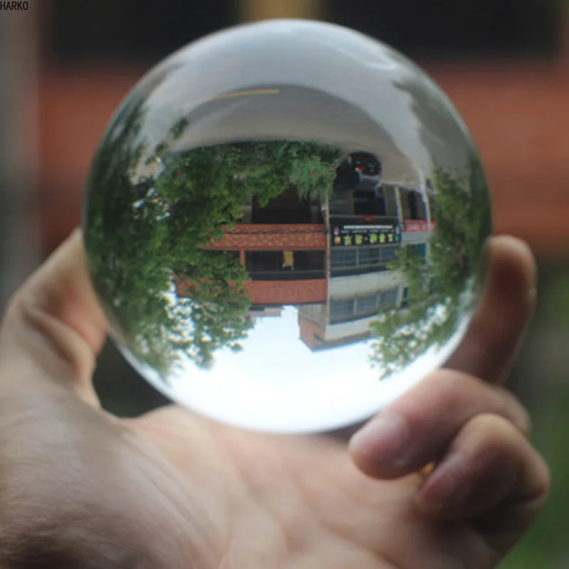 Transparent Crystal Ball Photosphere Photography Props Crystal Ball Lucky Handmade Glass Feng Shui Ornaments Tabletop Crafts