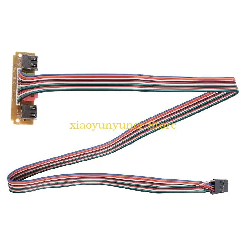 P9JB 2 USB PC Computer for Case 6CM Front Panel USB Audio Port Mic Earphone Cable Computer for Case Front USB Audio Port Mic