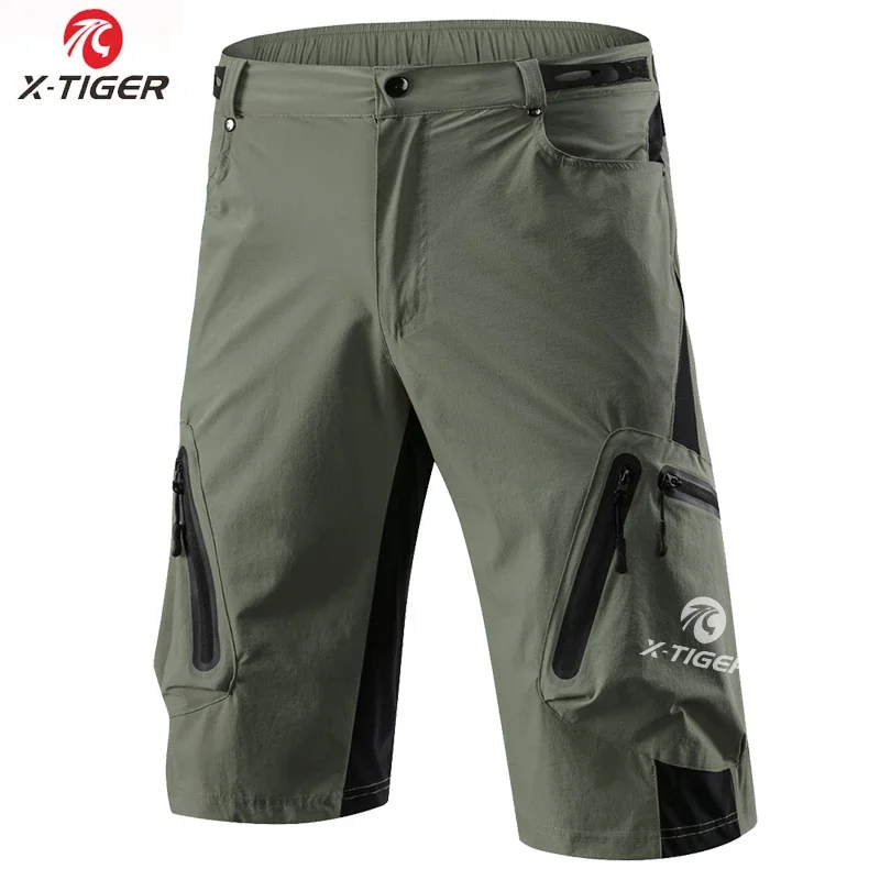 X-TIGER Summer MTB Cycling Shorts with Cycling Underwear Upgrade 5D Gel Padded Breathable Anti-Shock MTB Cycling Shorts