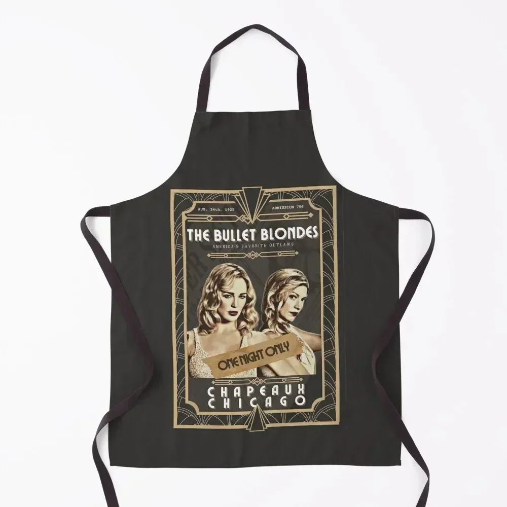 

Bullet Blondes - Art Deco Apron Kitchen Utensils Sexy with personal logo Apron