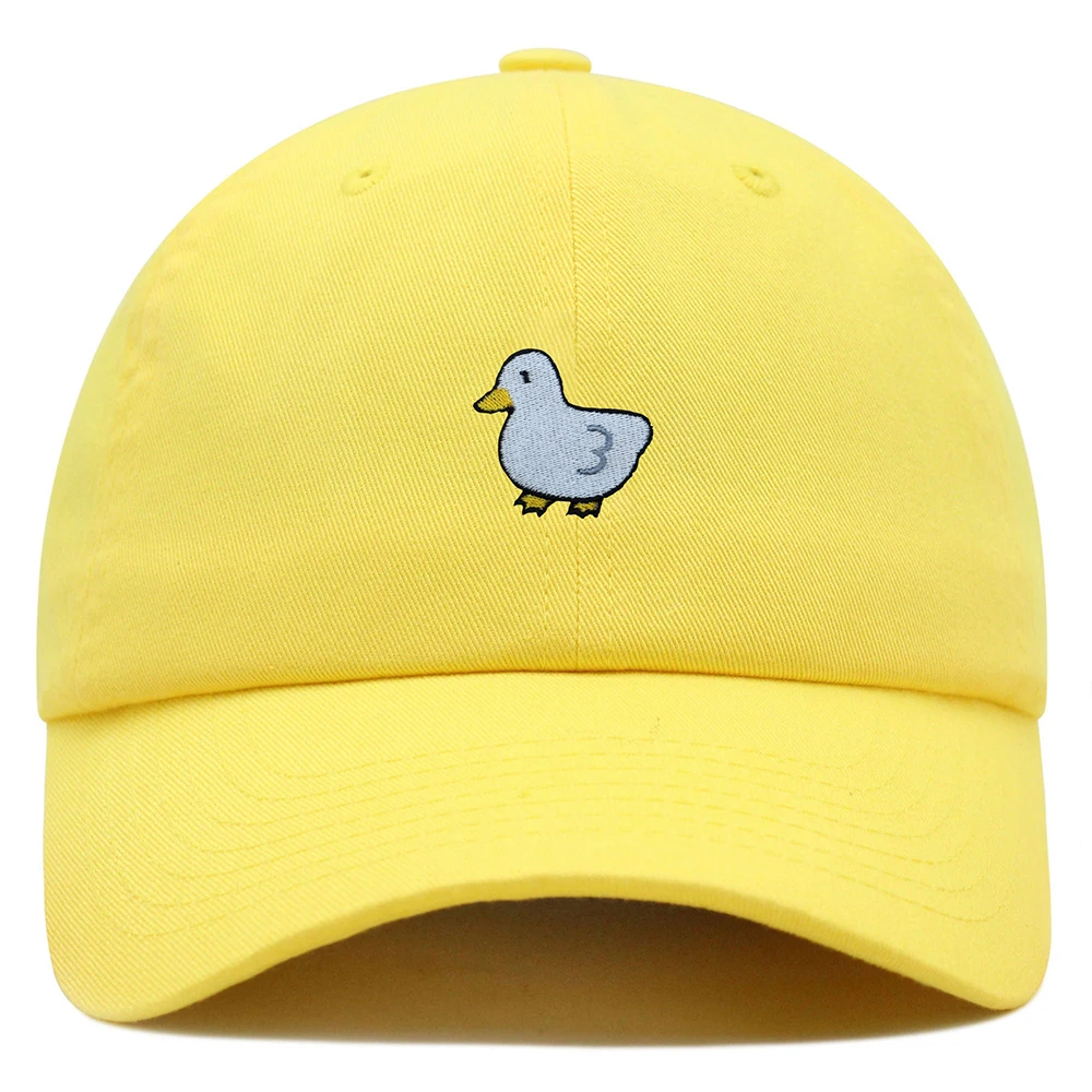 Embroidered Cartoon Little White Duck Baseball Cap Dad Hat Cotton Kawaii Mother hats Summer Peaked Caps Trucker hat