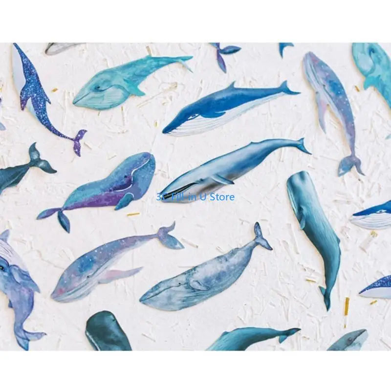 G8ta 30 PCs Papierwal Fisch Lesezeichen Teenager Jungen Mädchen Geschenke Buch Accessoires