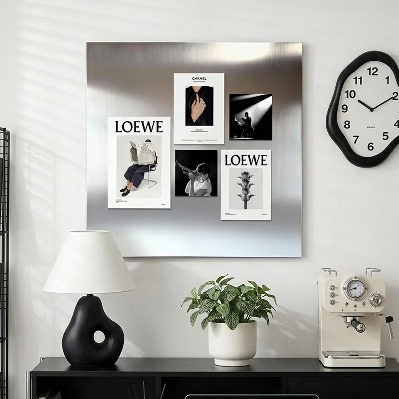 Stainless steel frameless painting living room bedroom decorative painting modern design sense versatile dining room wall
