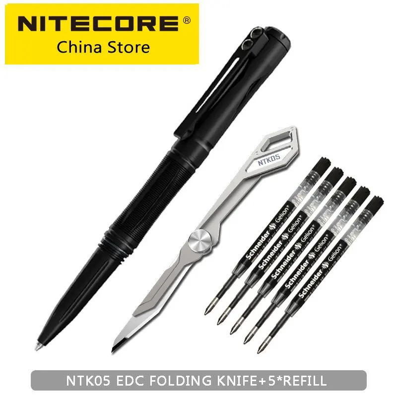 NITECORE NTP21 Aluminum Alloy Multifunctional Portable EDC Tactical Pen for Emergency Glass Break Writing Survive Self-Defense