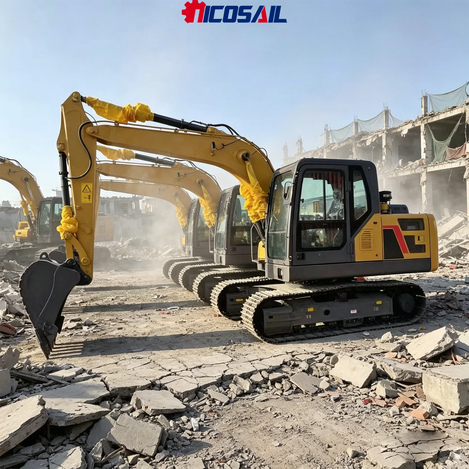 

913 13000kg Crawler Excavator Hydraulic Digger ISUZU 4JJ1 Engine 91kN Digging Force Construction Equipment