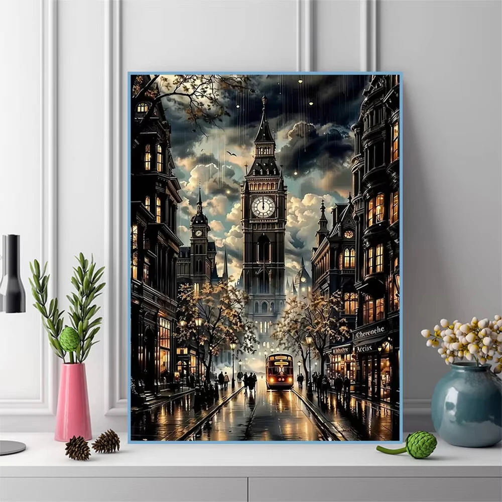 

500/1000/1200/2000PCS Jigsaw Puzzle Beautiful Night City Street With Lights For Adults Perfect For Quiet Evening Activity