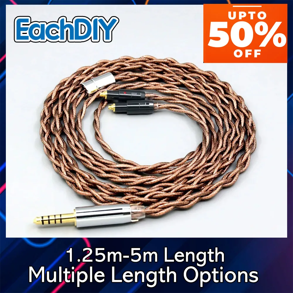 

24k Gold Shield 7n Pure 99% Silver Graphene Earphone Cable For SRH1540 SRH1840 SRH1440 Headphone 8535