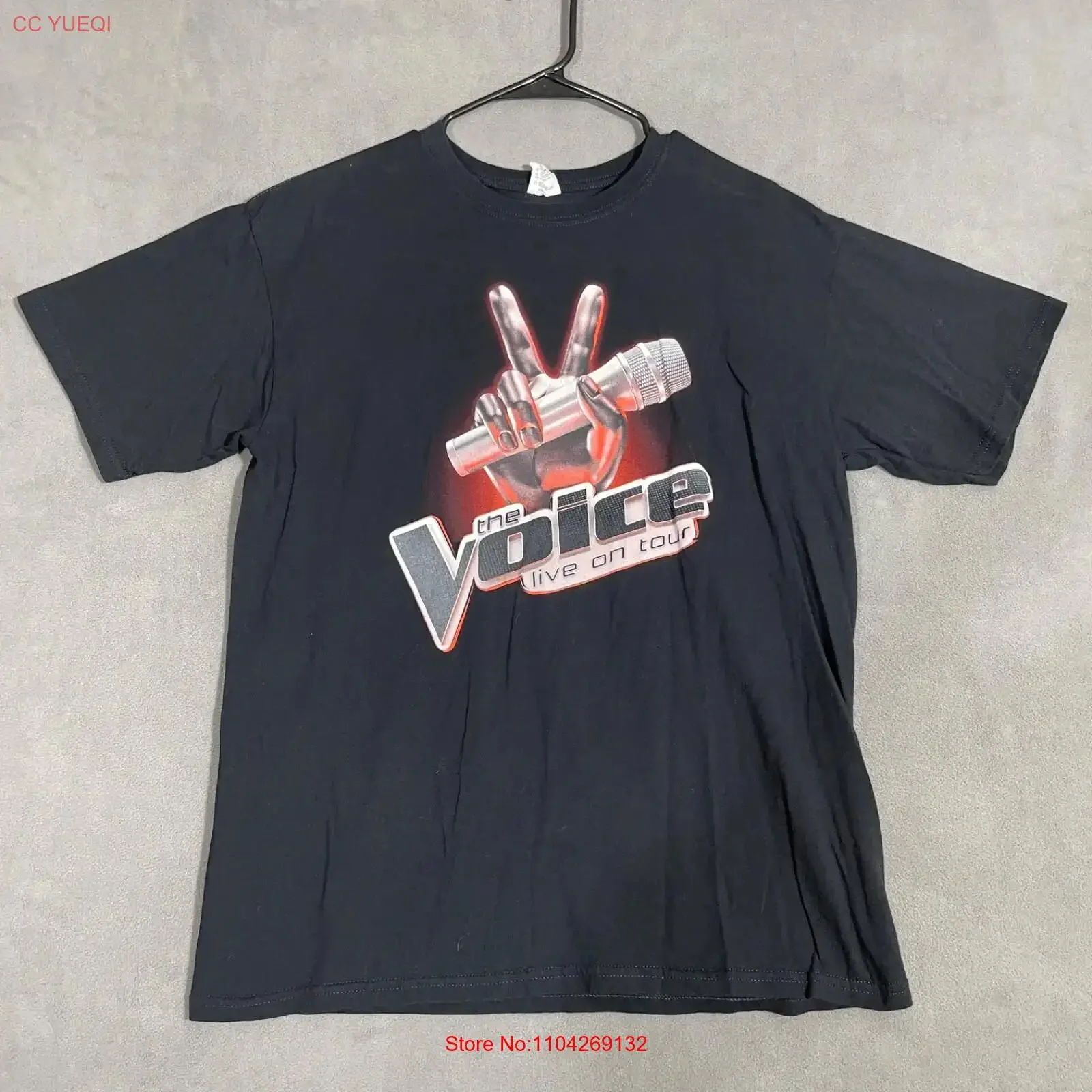 VTG The Voice T Shirt L Live Tour Concert Promo Band Music Show Singer USED long or short sleeves vintage Washed