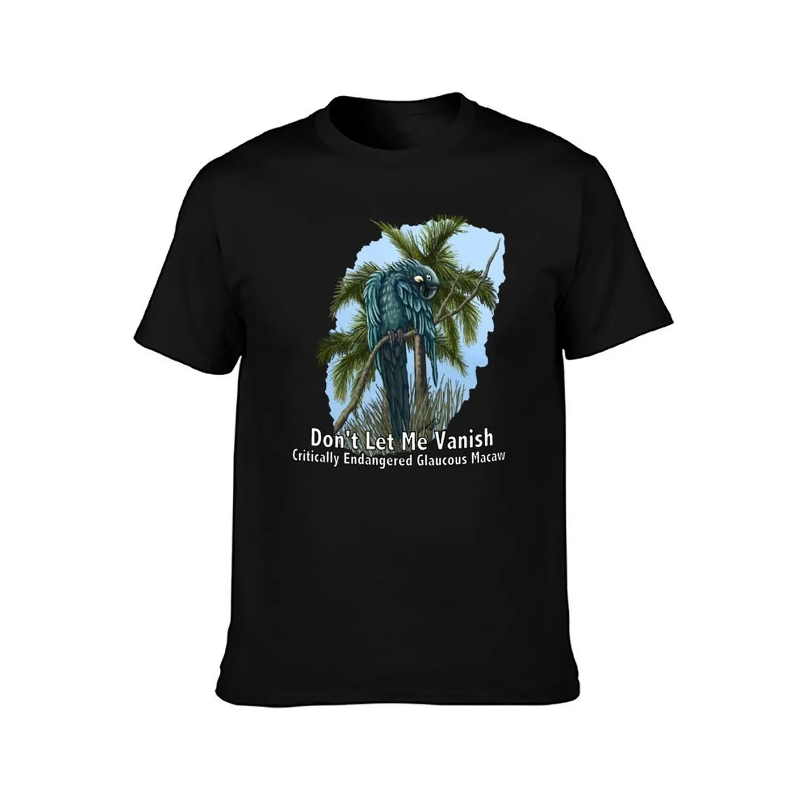 Rare Glaucous Macaw T-Shirt Summer Casual Cotton Tee Oversized Streetwear Tops Vintage Graphic Print Loose Fit Short Sleeve