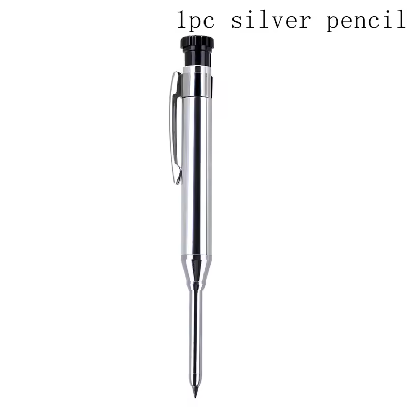 6Colors 2.8mm Metal Solid Carpenter Mechanical Pencil with Sharpener 2B Lead Core Deep Hole Construction Marking Scriber Tool - Image 23