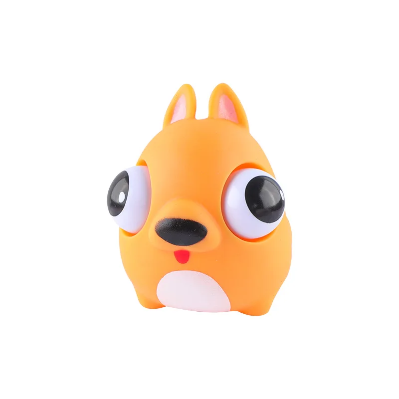 Cartoon Puppy Pinch Sensory Toys Funny Eyeball Burst Squeeze Toy Cute Pet Puppy For Kids Decompression Fidget Creative Gift
