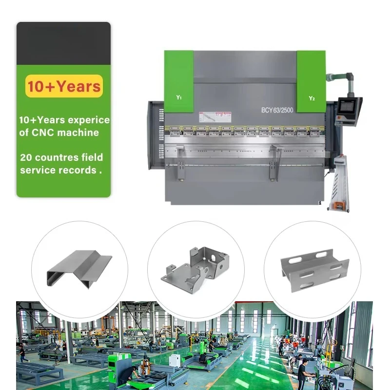 CNC Press Brake Bending Machine for Stainless Steel Sheet Box Folding Channel Forming With Servo Back Gauge