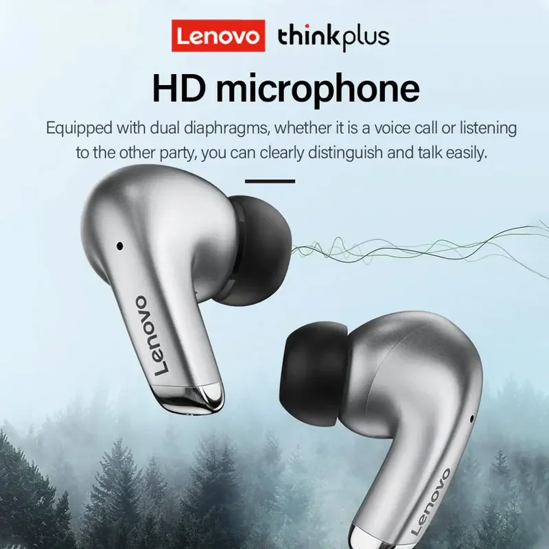 100% เดิม Lenovo LP5 ไร้สายบลูทูธ 5.4 หูฟังหูฟังสําหรับเล่นเกม HiFi หูฟังกีฬาชุดหูฟังกันน้ําพร้อมไมโครโฟนใหม่