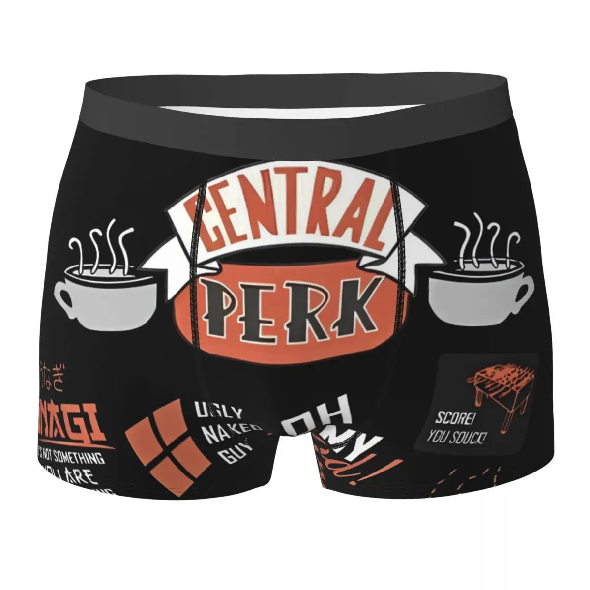 

Friends TV Show Series Underwear Cartoon Central Perk Man Panties Breathable Boxer Shorts High Quality Shorts Briefs Plus Size