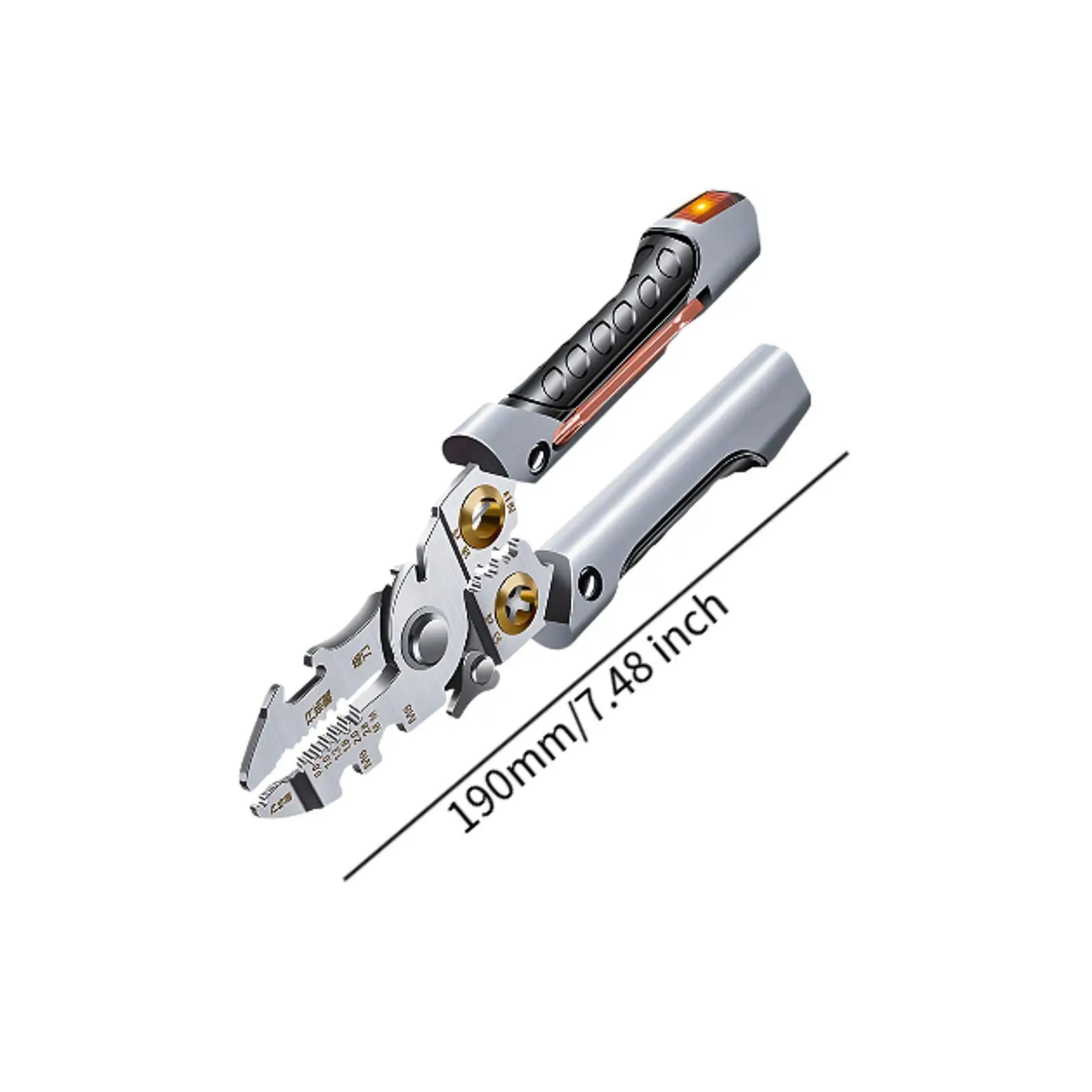 Multifunctional Wire Strippers Wire Crimping Tool Heavy Duty Wear Resistant