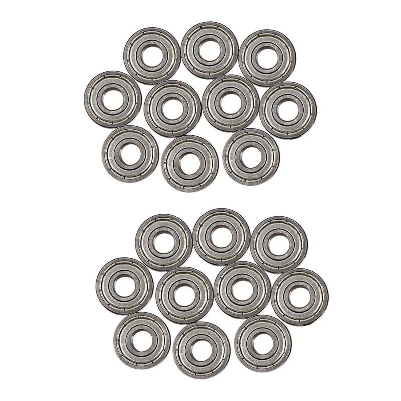 20 Pieces 607ZZ 19 X 7 X6mm Sealed One Row Deep Metal Ball Bearings