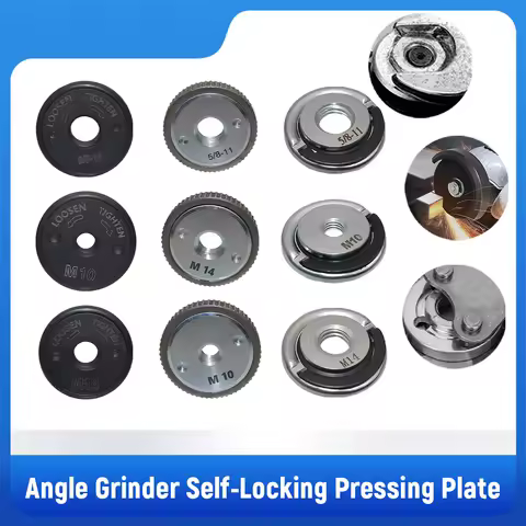 M10 M14 5/8inch -11 Thread Angle Grinder Flange Nut Clamping Power Chuck Flange Nut Accessory Replacement Clamping Tool