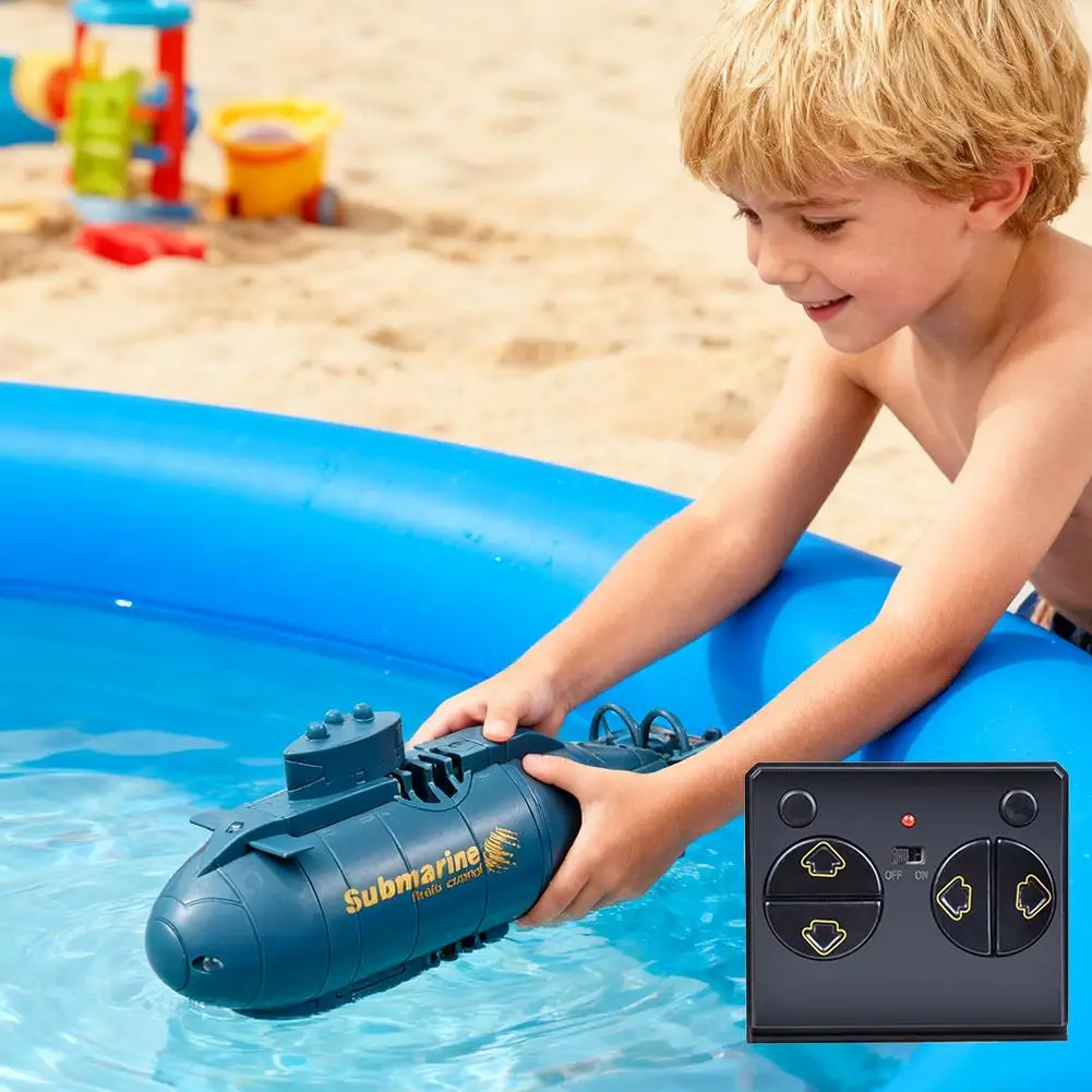 Wireless Remote Control Submarine Toy 6 Way Movement Waterproof Rechargeable Battery for Pool Bath Outdoor Kids Educational J8Y8