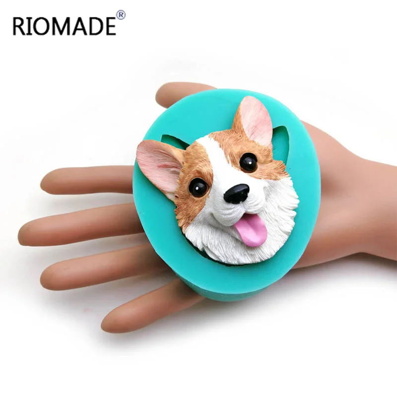 3D-Cartoon-Hund-Silikonform, Fondant-Kuchendekorationswerkzeug, Schokoladen-Cupcake-Dessert-Backform, Epoxidharz-Gießform, Kerzen-Gips-Ornament – Detail 4