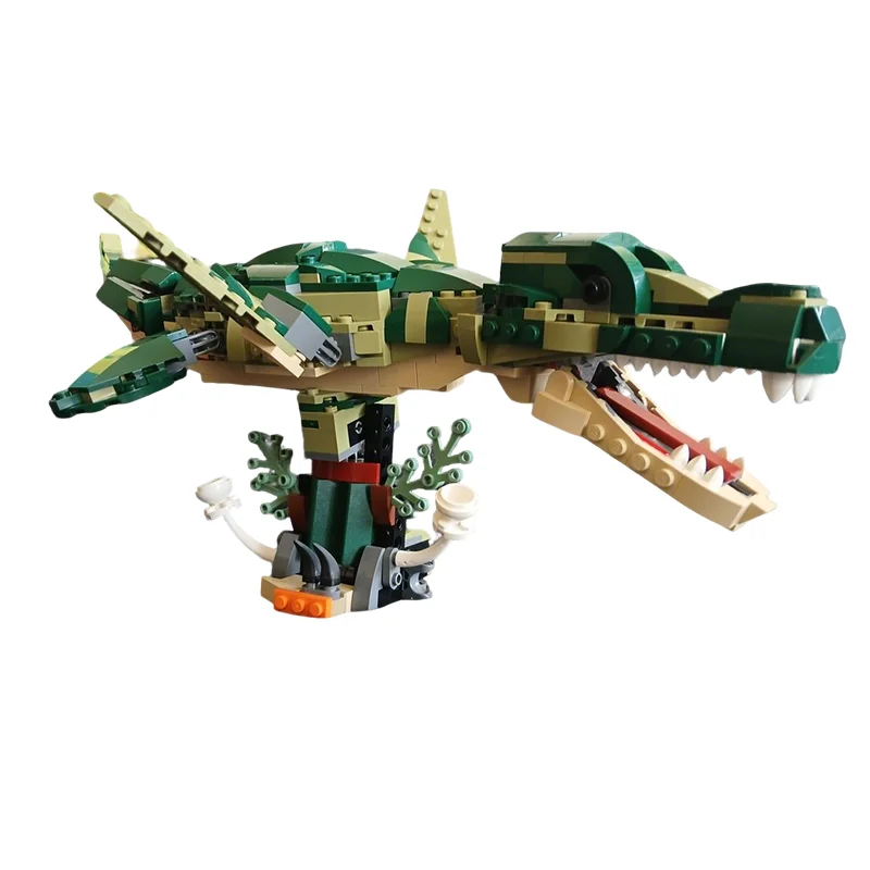 496pcs MOC Liopleurodon Creator Creator 3-in-1 Model Building Blocks Christmas Gift Toy 3D Assemble Creative Idea Display Art