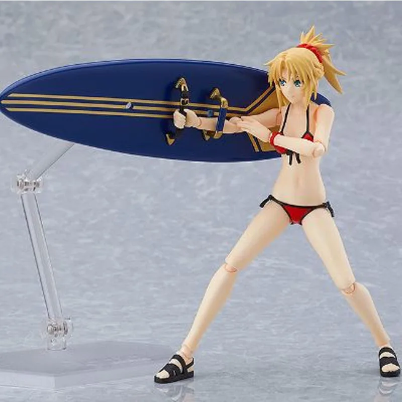 Fato de banho GSC original FIGMA Mordred Rider Ver. Figuras de ação de anime brinquedos para meninos presente de Natal ornamentos de modelo colecionável