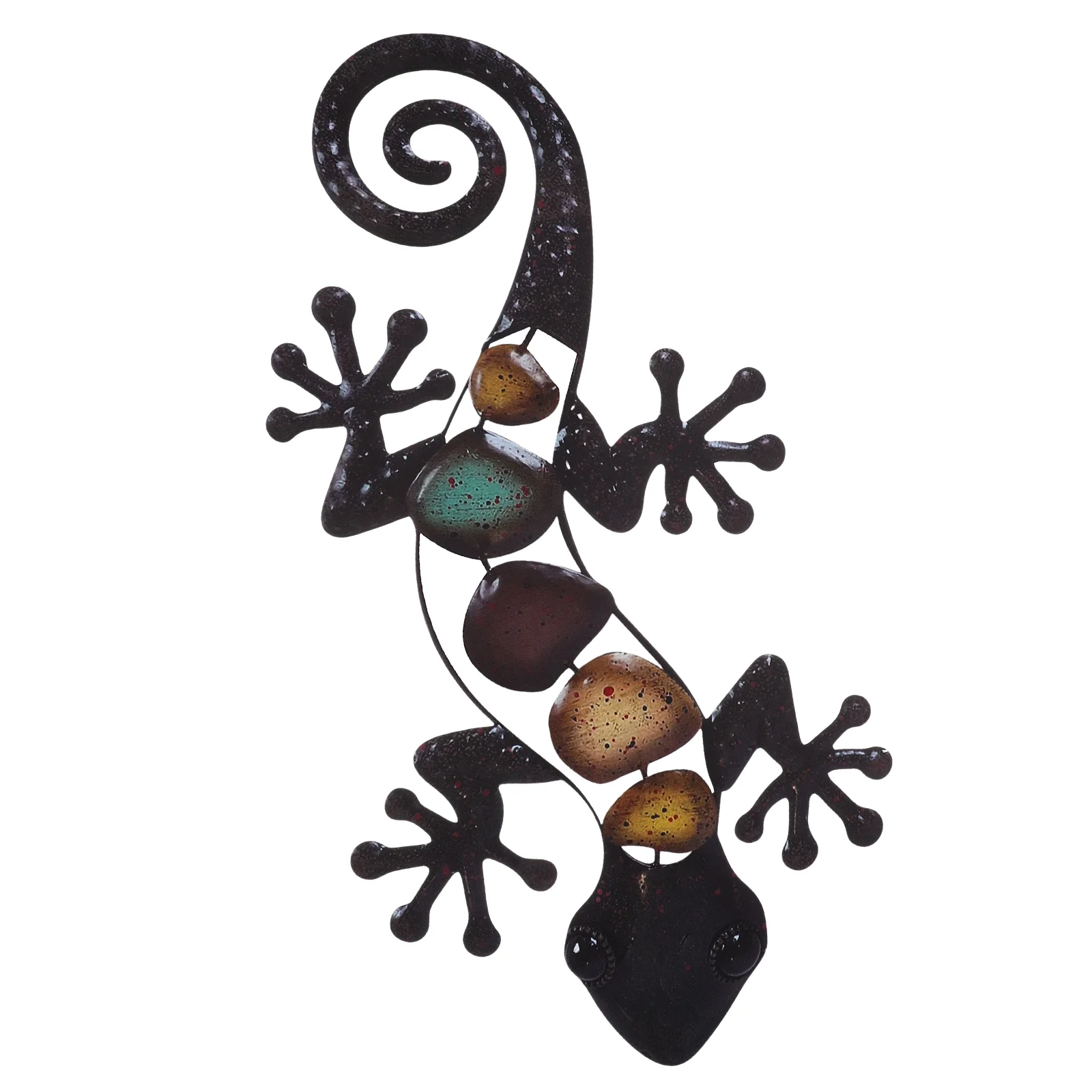 

Zoo Gecko Lizard Decoration Iron Hanging Wall Sculptures Crafts Outdoor The Animal