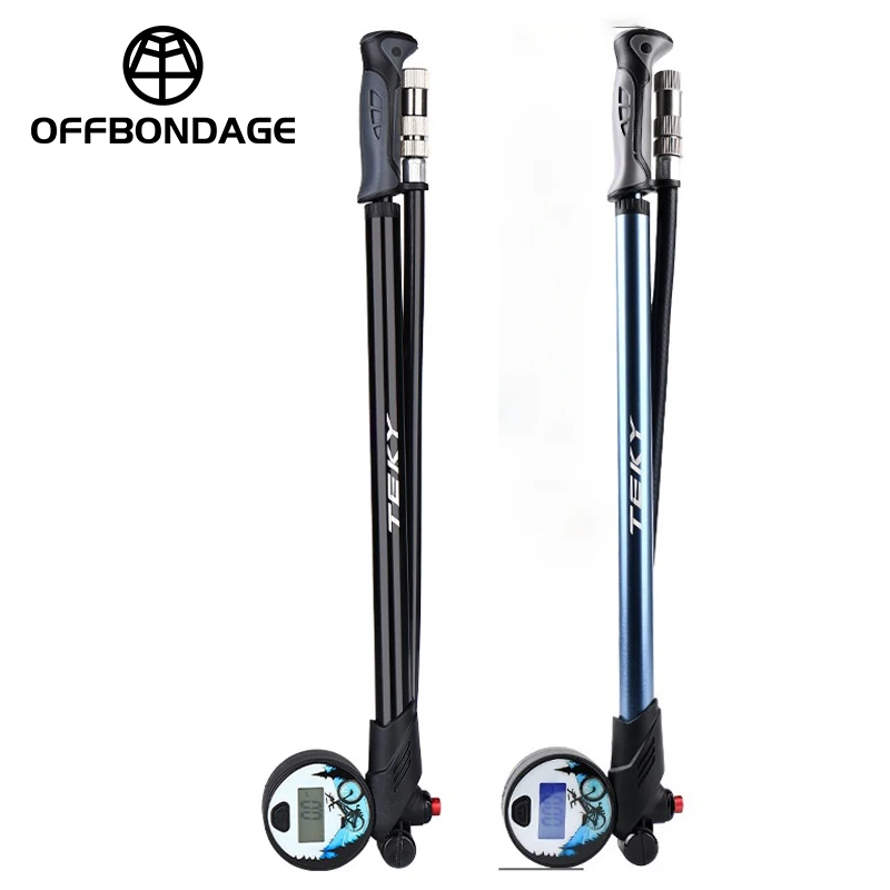 

OFFBONDAGE Portable High-pressure 300psi Bike Air Pump with Gauge for Fork & Rear Suspension Shock Absorber MTB Bicycle Pump