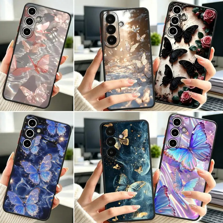 Phone Cover Case for Samsung Galaxy A57 A17 A52 A33 A56 A55 A16 A15 A34 A36 A54 A53 A72 A35 A14 A23 Spring Butterfly Flora
