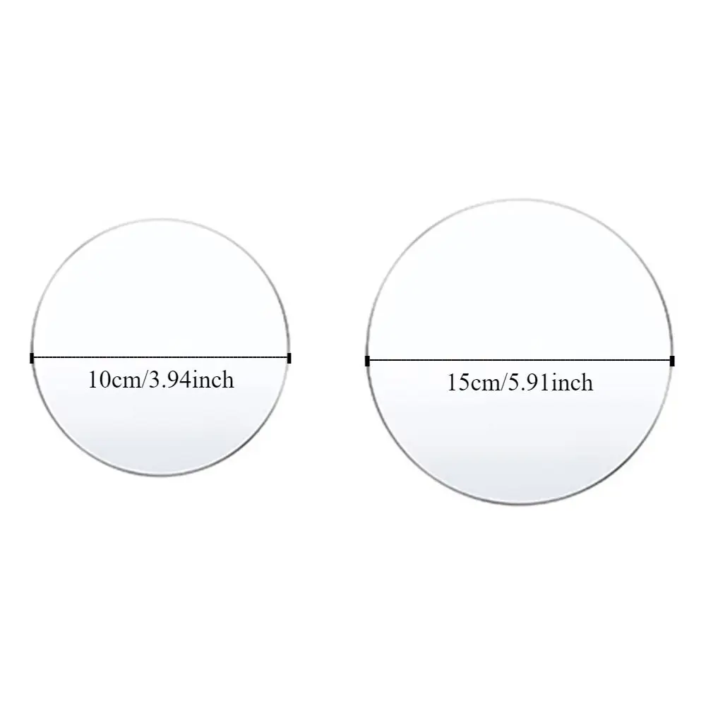 10Pcs PMMA Board Clear Acrylic Circle Discs DIY Craft Display Erasable Round Blank Plate Reusable Drawing Round Painting Panel
