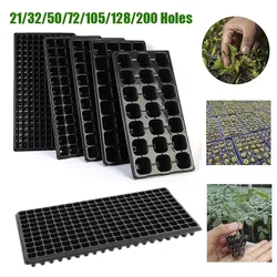 Bandeja de plántulas con enchufe de inicio, contenedor de plantador de plantación, bandejas de inicio de plántulas de plástico, Caja de cultivo de vivero, maceta de flores de plantas, 1 Pc