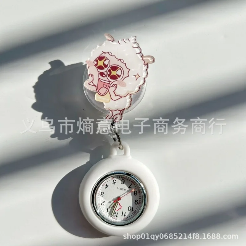 Retractable Nurse's Watch Accessories Electronic Pocket Watch College Cute Nurse Chest Watch Doctor Pocket Watch Women's Pocket