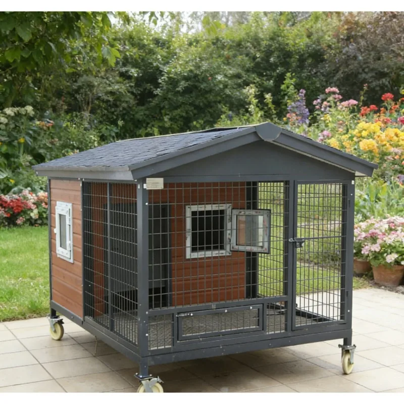Eco Friendly Outdoor Pet House  Sizes Heavy Duty Recyclable Dog Kennel For Garden Patio