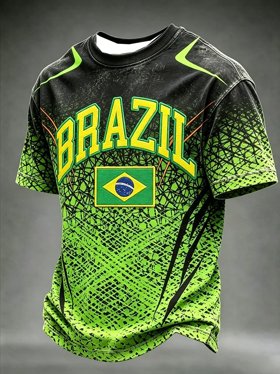 2026 Neues brasilianisches Trend-Design Fußballtrikot, Fanartikel, schnelltrocknend, atmungsaktiv, leicht und dünn, bequem, für Familie und Kinder. – Detail 4