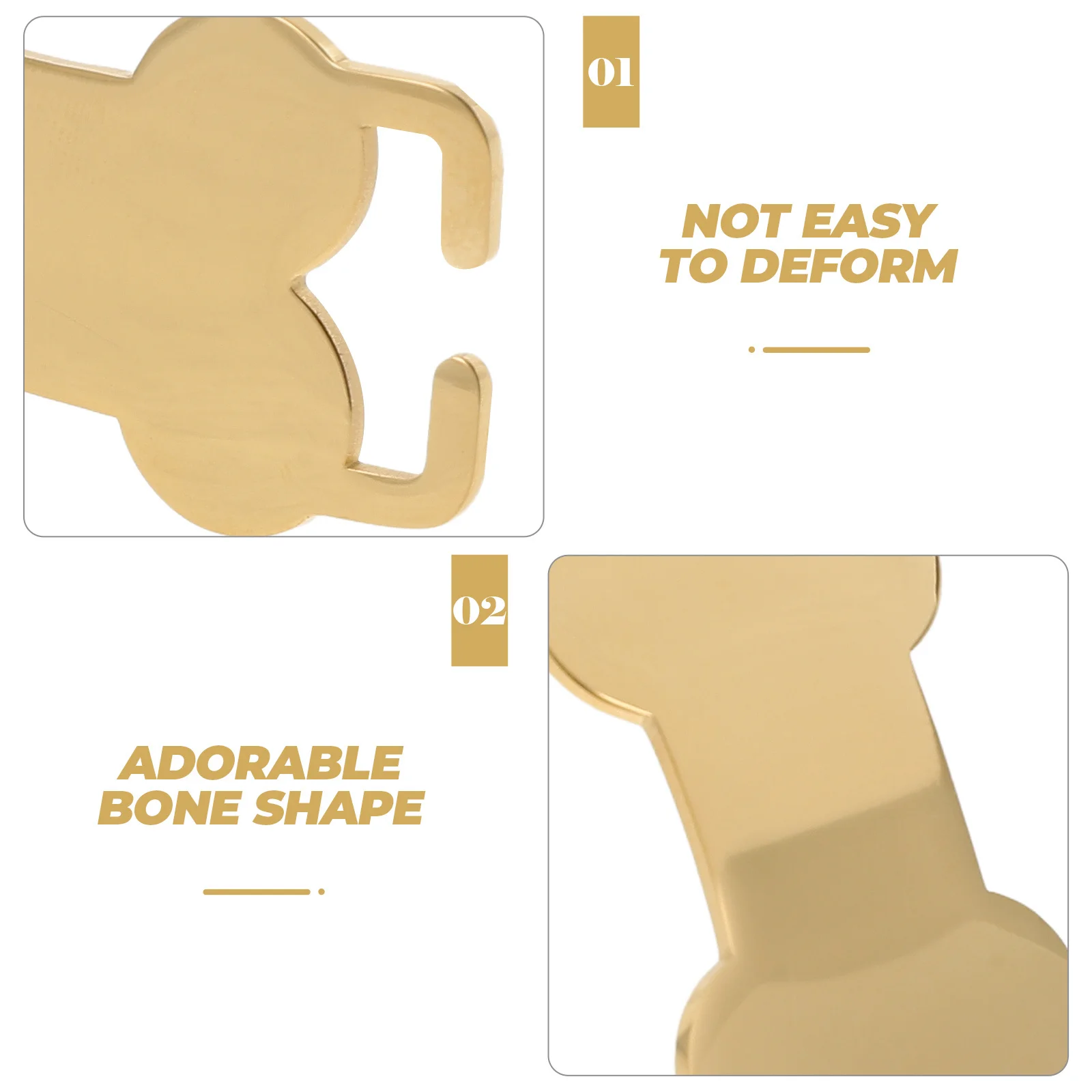 

3pcs Bone Shape Dog Id Stainless Steel Pet Tags Durable Dog For Pets Puppy Tag Pet Collar Name Tag Name Tags For Dogs