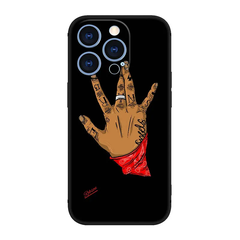 Rapper 2pac Singer Tupac Phone Case For Apple iPhone 14 13 12 Mini 11 Pro XR X XS MAX 6S 7 8 Plus 5S SE 2020 2022 Black Cover