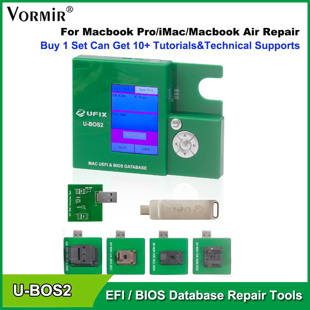 U-BOS2 For Macbook Repair Remove EFI PIN BIOS Unlock Tools Data T2/M1 Chip ROM Write For Mac 2008-2017 iCloud Unlocks Box Tools