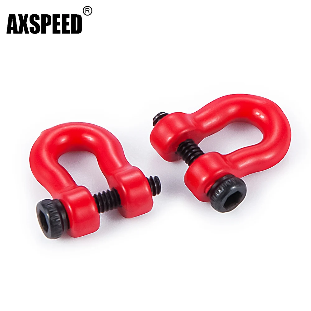 

AXSPEED Trailer Hook U-ring Rescue Tow Shackles For 1/18 RC Crawler Car TRX4M Bronco Defender Decoration Parts