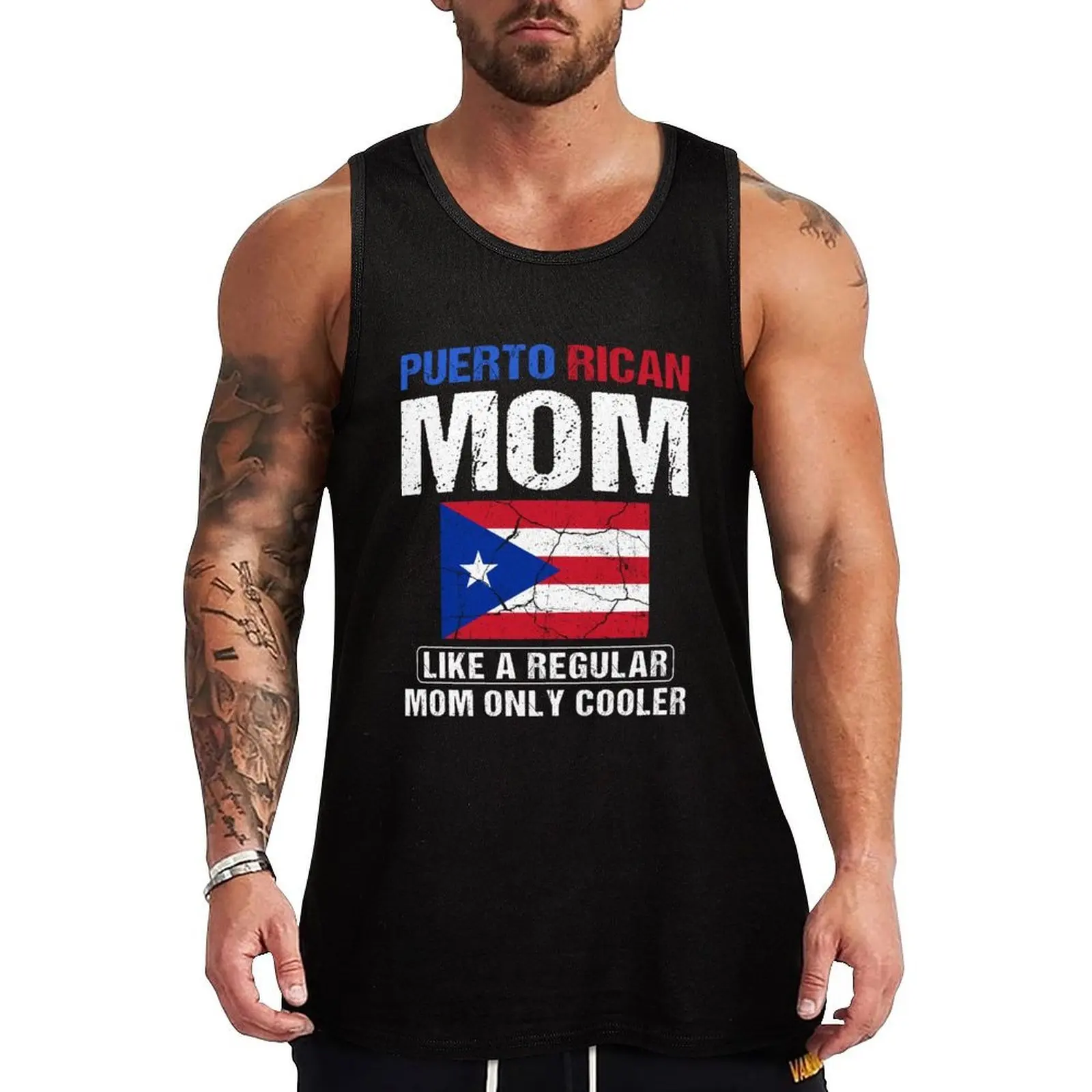 

Puerto Rican Mom Like A Regular Mom Only Cooler Puerto Rico Mom Tank Top fashion 2025 man male top clothing men