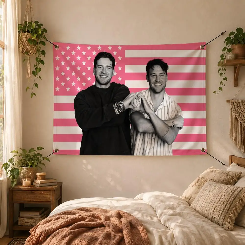 Drama Couple Evan Buckley Eddie Diaz Flags Decorative Flag Banner for Outdoor Garden Yard Camping Party Home Wall Hanging Decor