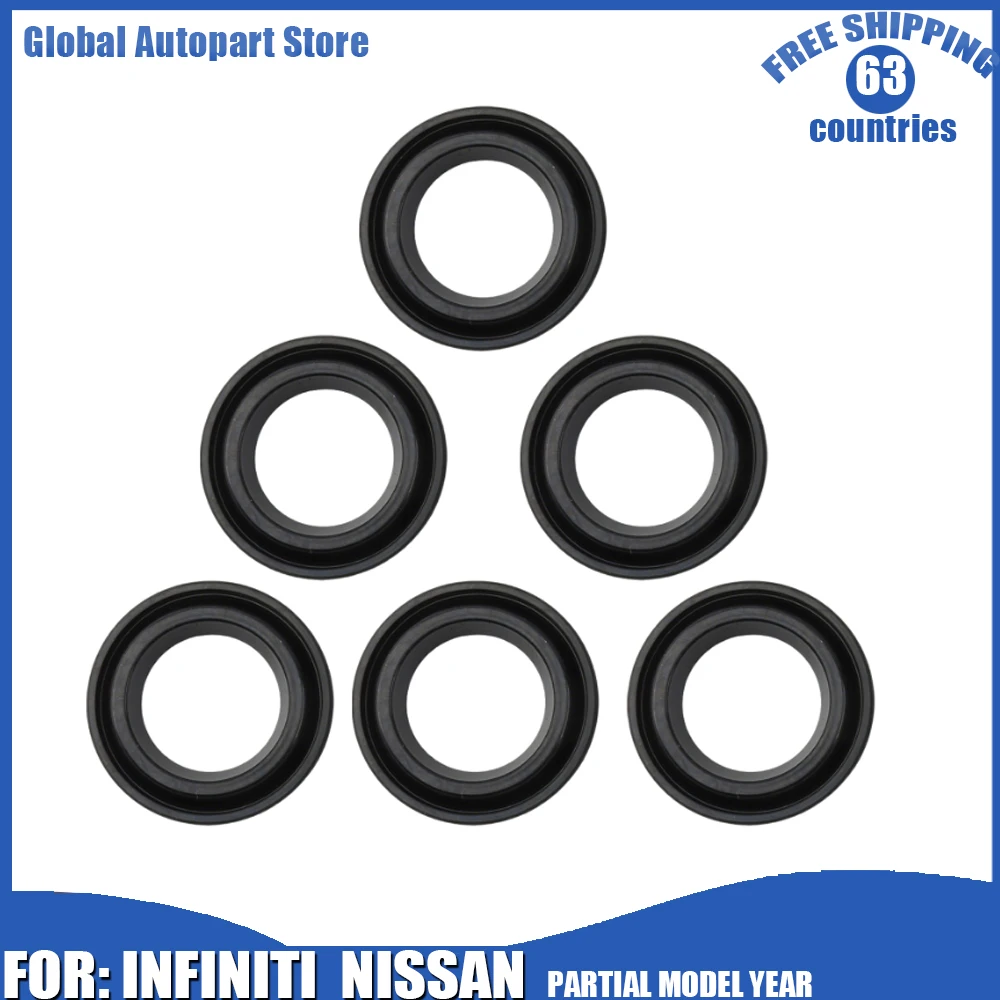 Auto ​6Pcs Spark Plug Tube Seal Set 1327631U10 ES72481 1327631U1A For INFINITI I30 1996-2001 QX4 For NISSAN MAXIMA PATHFINDER