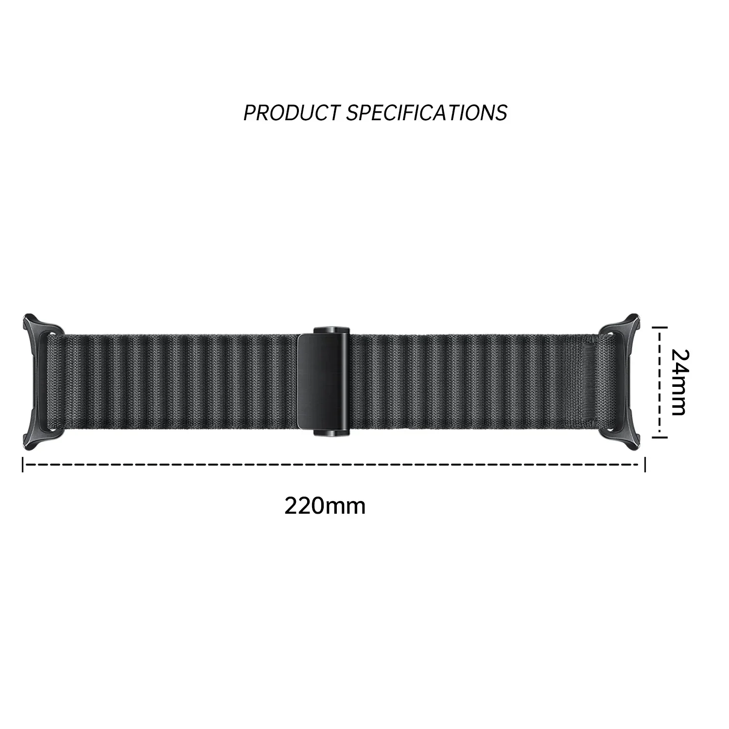 Sports Nylon Loop Strap For Samsung Galaxy Watch Ultra 47mm LTE Band Correa For GALAXY WATCH ULTRA 47MM Mens Adjustable Bracelet