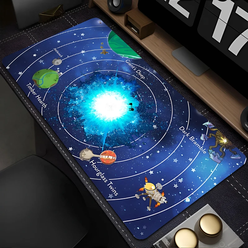 

Mouse Pad Gamer Space Universe Solar System Custom Laptop Mousepad Outer Wilds Anime Office Accessories Desk Mat Rubber Carpet