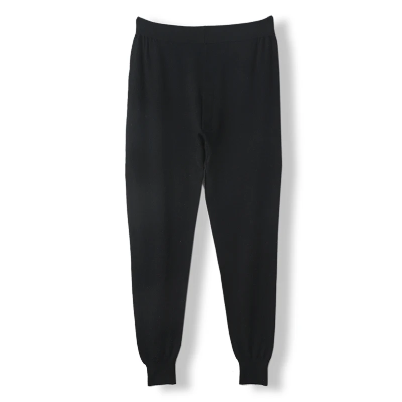 Men's cashmere thermal pants, warm tight fitting clothes, long pants, thick underwear, winter, 100% cashmere leggings