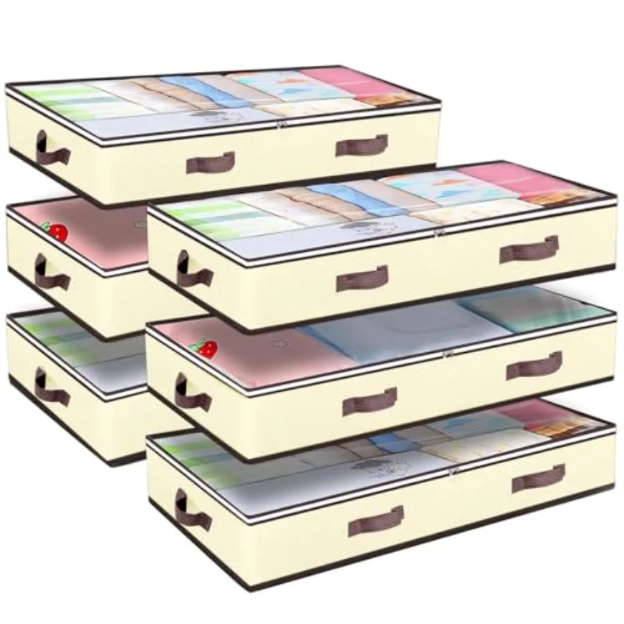 

Контейнеры для хранения под кроватью 90 л, органайзеры большой вместимости, корзины для хранения одежды под кроватью, организация и хранение вещей в спальне, складные.