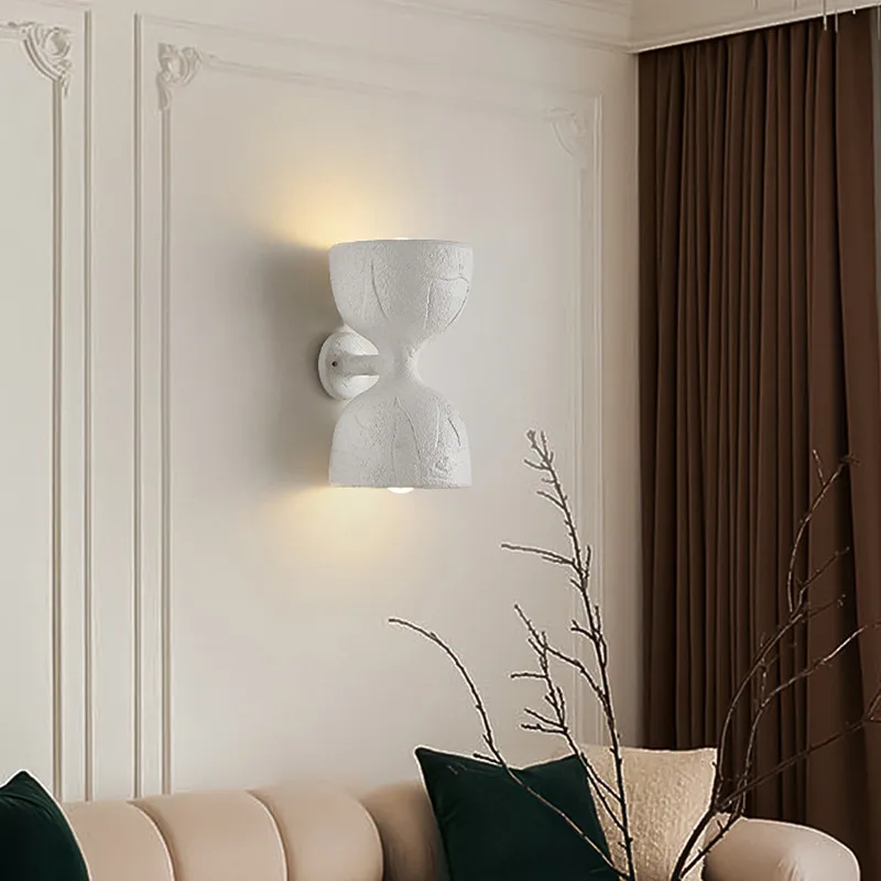 French Cream Style Wall Lamp Retro Bedroom Bedside Lamp Designer Illuminated Living Room Background Wall Corridor Light Fixtures