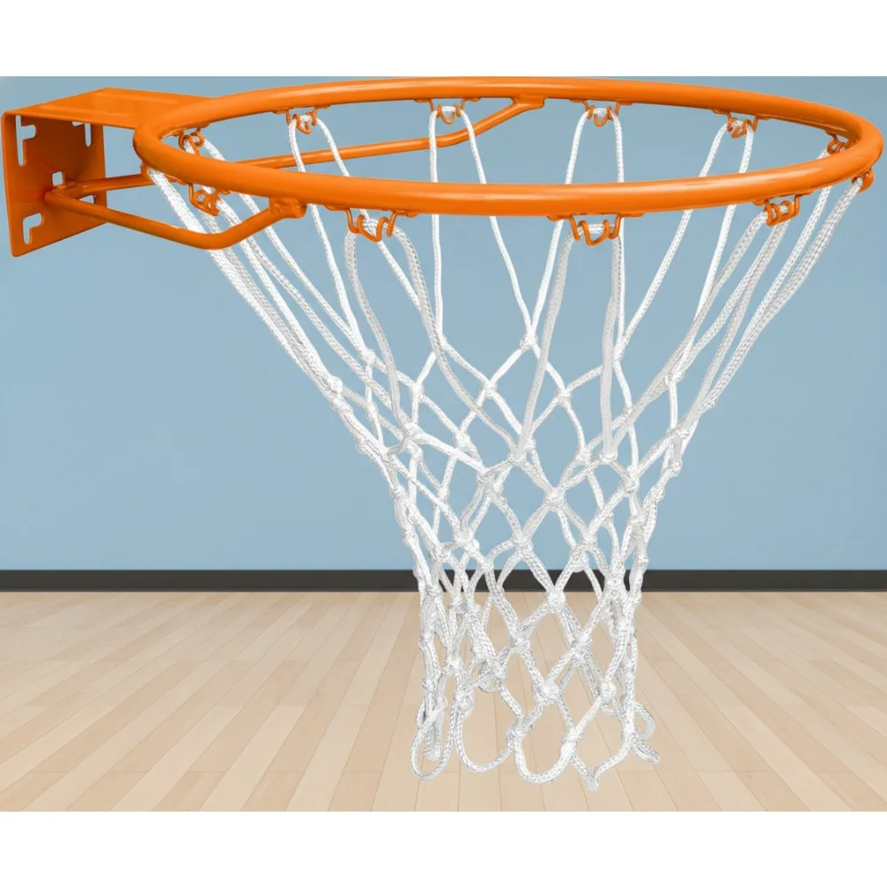

18-Inch Steel Basketball Rim - Fixed or Breakaway Design - Easy Garage Mount Replacement for Driveway & Backyard Play