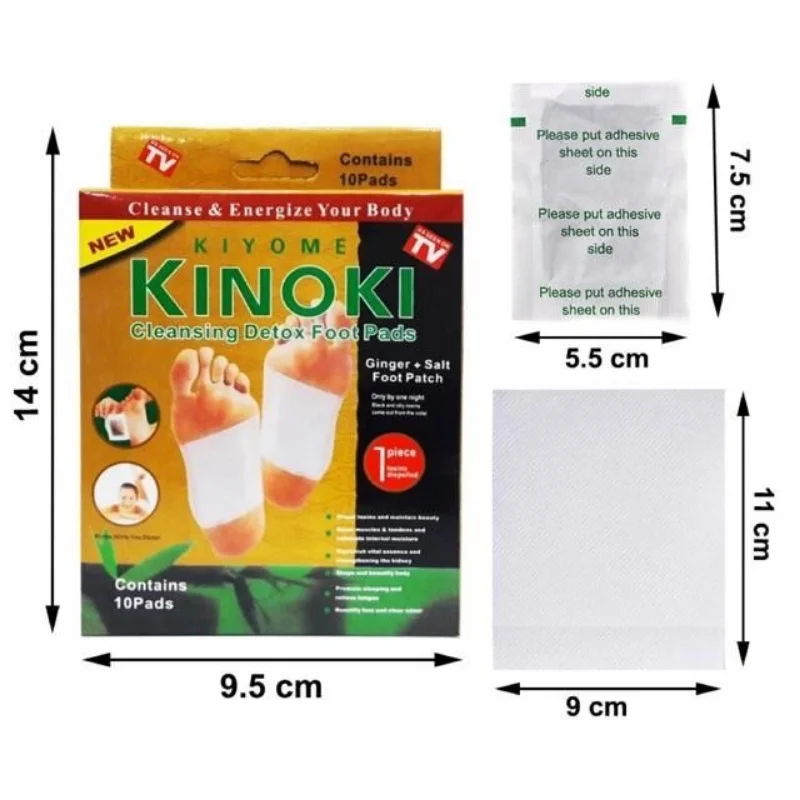 Kinoki-Parche de desintoxicación para pies, limpieza profunda a base de hierbas naturales, jengibre, desintoxicación, mejora el sueño, deshumidificación