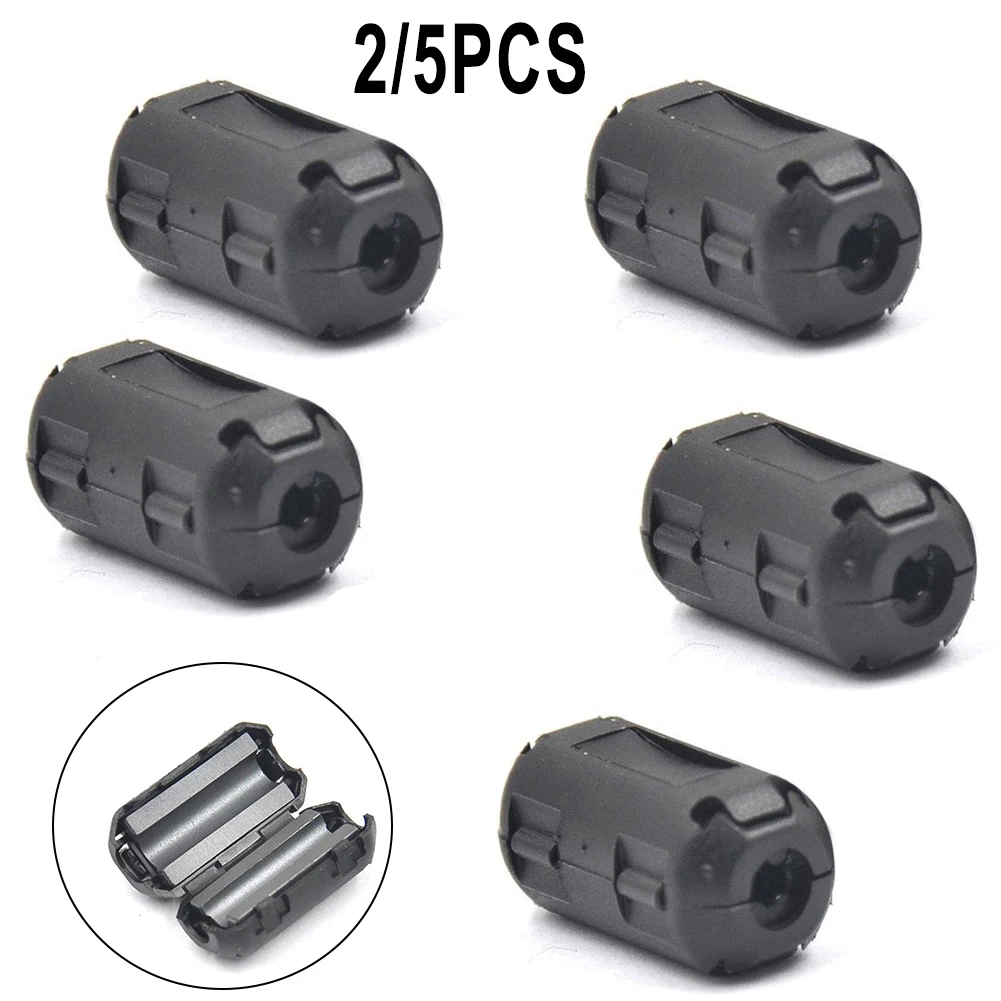 2/5x TDK 5mm Ferrite Core Noise Suppressor Filter Ring Cable Clip On Wire RFI EMI Anti-jamming Filter Outdoor Singal Accessories